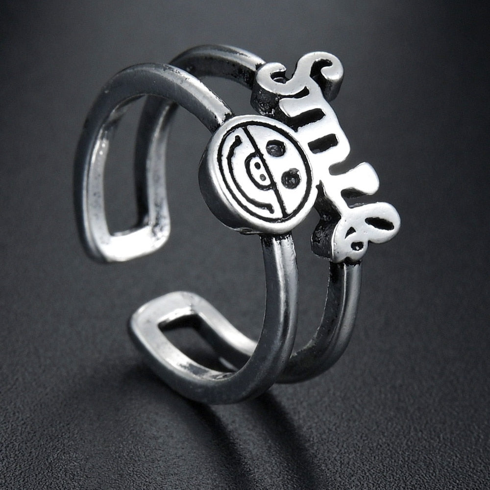 Double Head Snake Adjustable Rings