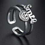 Double Head Snake Adjustable Rings