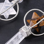 YOGA DOWSING AMULET CHARM HEALING CRYSTAL CHAIN PENDULUM