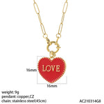 Red Heart Love Pendant for Women