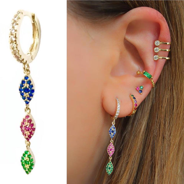 long dangle drop earring