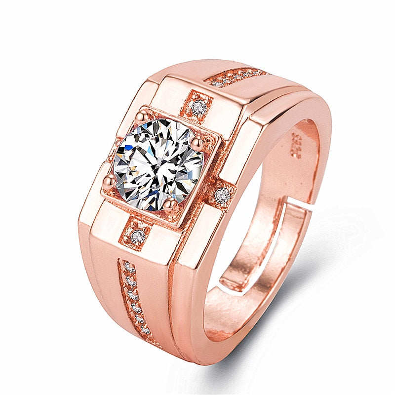 Classic High Carbon Men'S Finger Ring