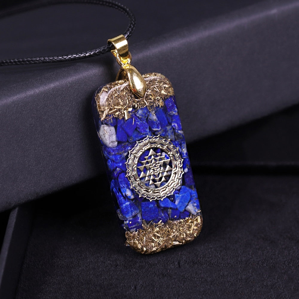 Lapis Resin Chakra Stone Necklace