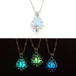 Luminous Glowing In The Dark Moon Lotus Flower Shaped Pendant