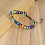 Woven Bracelet Natural Stone Boho Yoga Charm Bangle Fashion