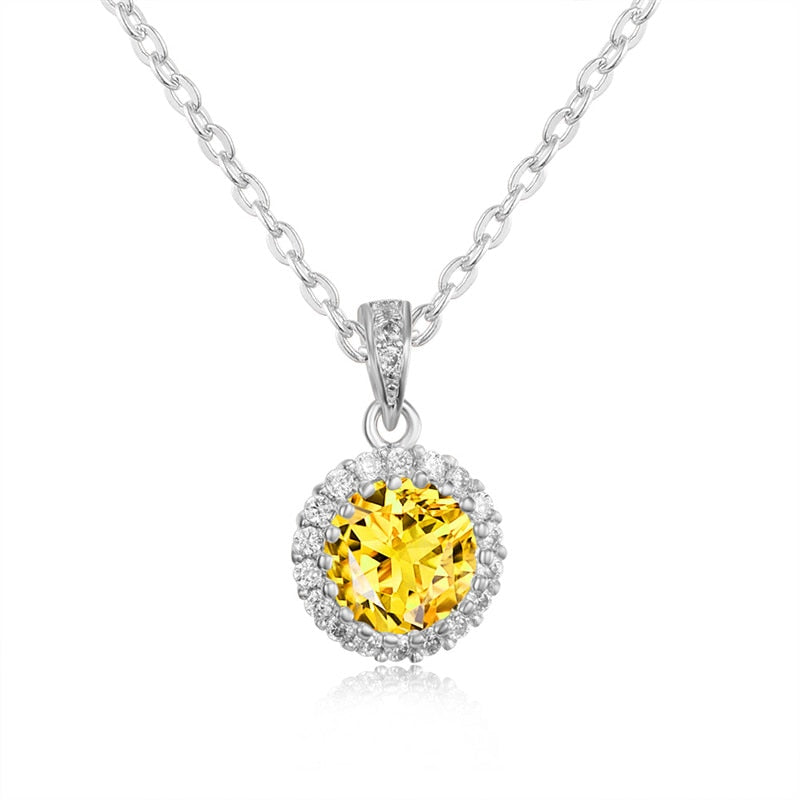 Dainty Female Red Green Pendant Necklace
