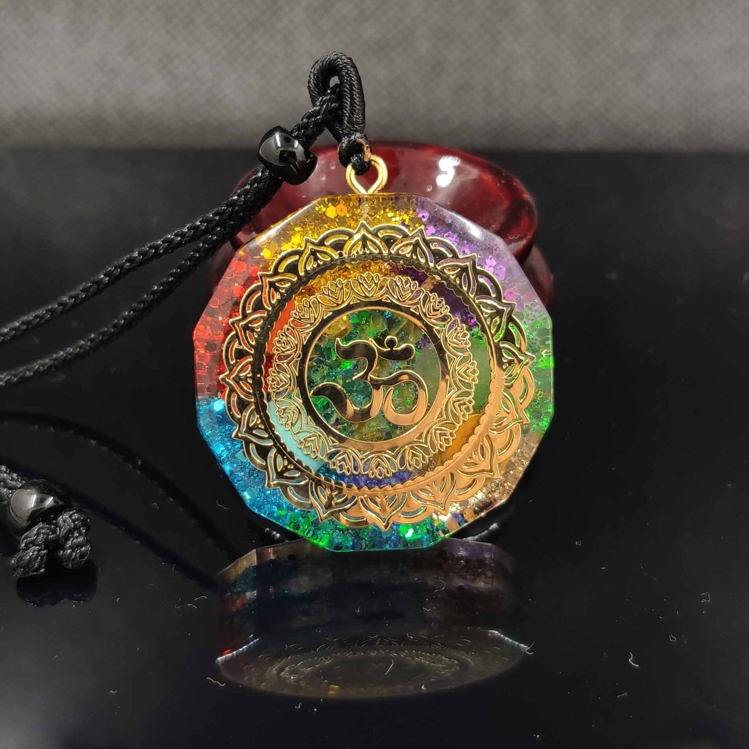 Orgonite Pendant Om Symbol Necklace
