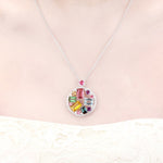 Colorful Jewel Round Pendant
