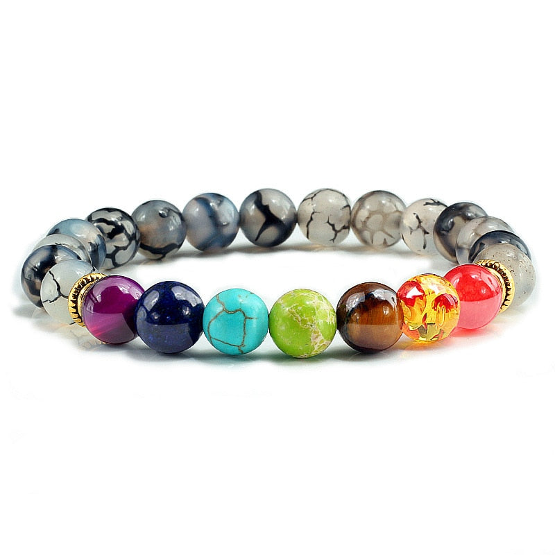 Beads Reiki Buddha Prayer Natural Stone Yoga Bracelet For Women