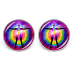 7 Chakra Reiki Photo Stud Earring