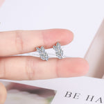 925 Sterling Silver Hoop Crystal Earrings
