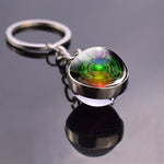 7 Chakra Yoga Meditation Glass Ball Key Chain