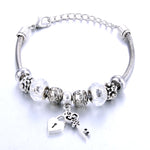 Antique Original Crown key lock Shape 6 colors Charm Bracelets