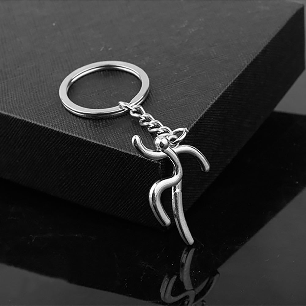 Bicycle Figure Keychain Keyring