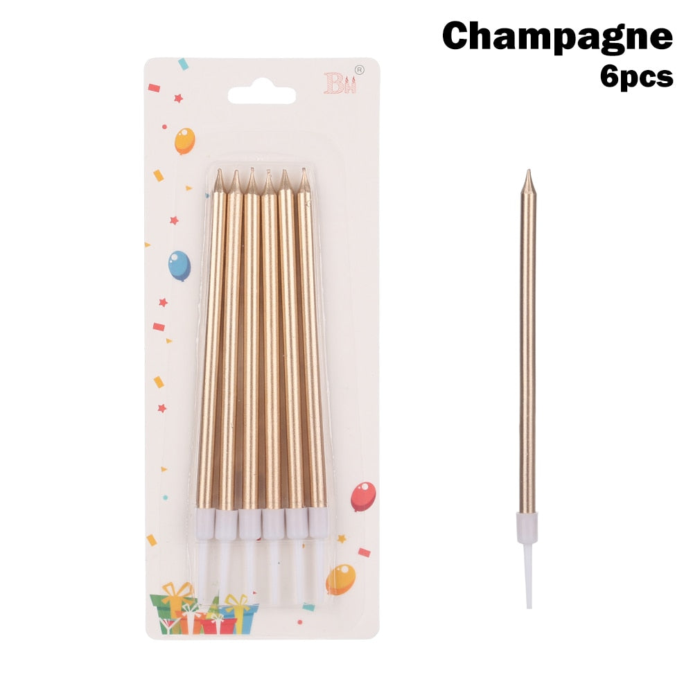 Multi Color Long Pencil Candles