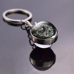 Glass Ball Pendant Keychains