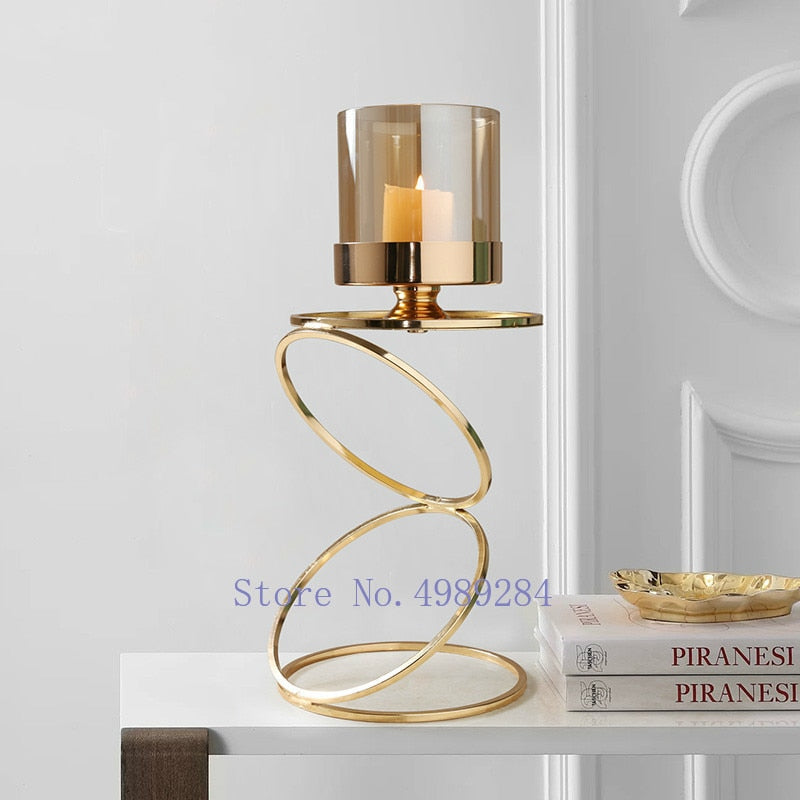 Nordic Creative Retro Gold Candlestick