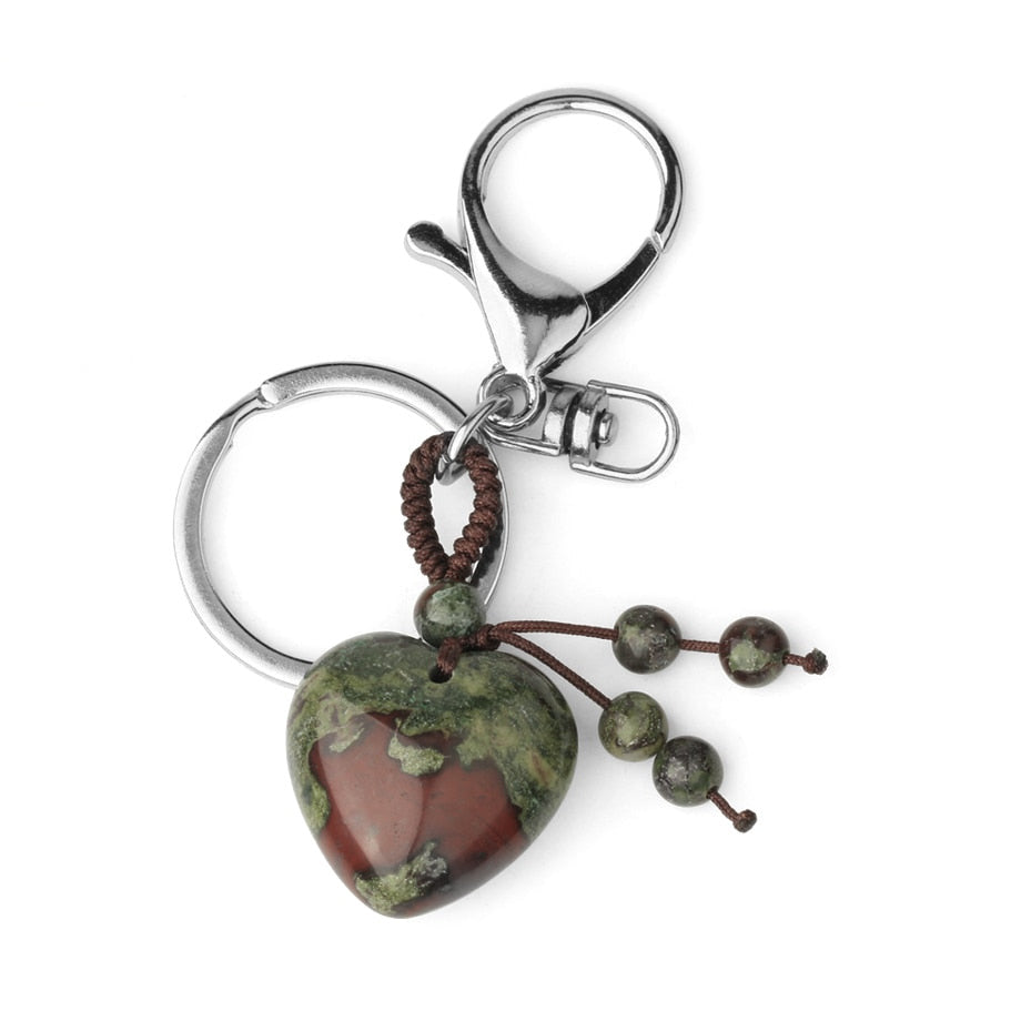  Pink Quartz Tiger Eye Keyring