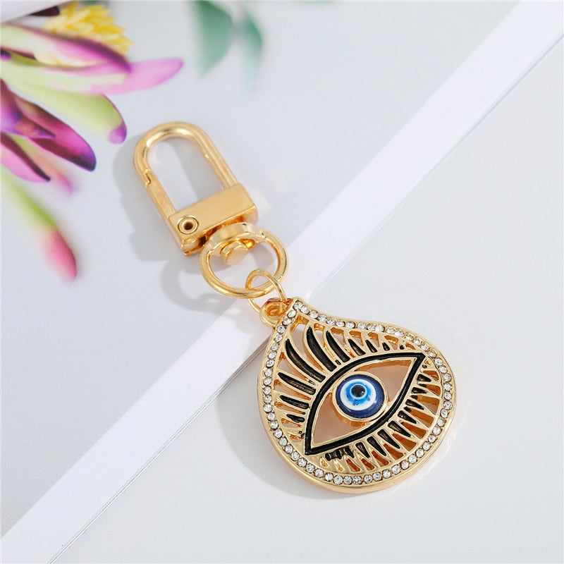 1Pcs Evil Eye Hamsa Hand  Key Ring