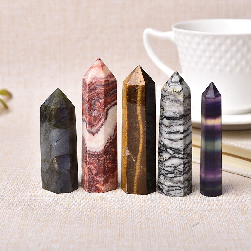 Natural Stones Crystal Point Wand Amethyst Energy Stone