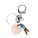  Pink Quartz Tiger Eye Keyring