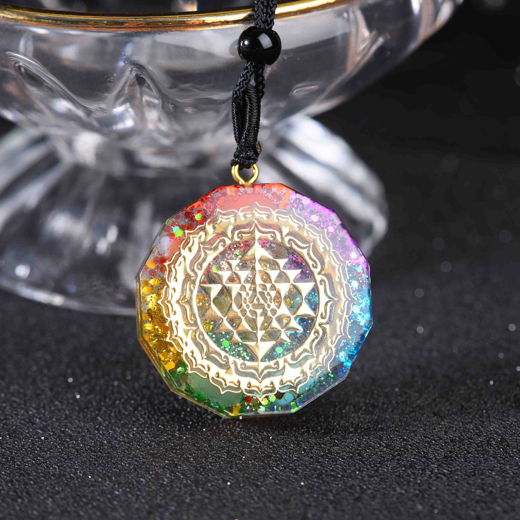 Orgonite Pendant Sri Yantra Necklace