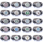 Oil Diffuser Locket Leather Bracelet