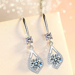 Boho Female Blue Water Drop Earrings