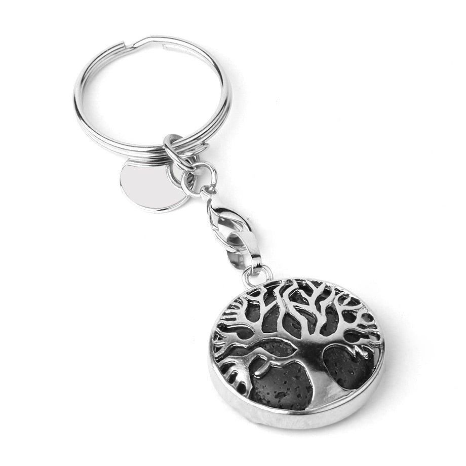 Luxury Crystal Stone Tree of Life Keychain