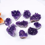 Natural Raw Amethyst Quartz Purple Crystal Cluster Healing Stones