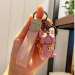 Cartoon Method Fighting Dog Keychains