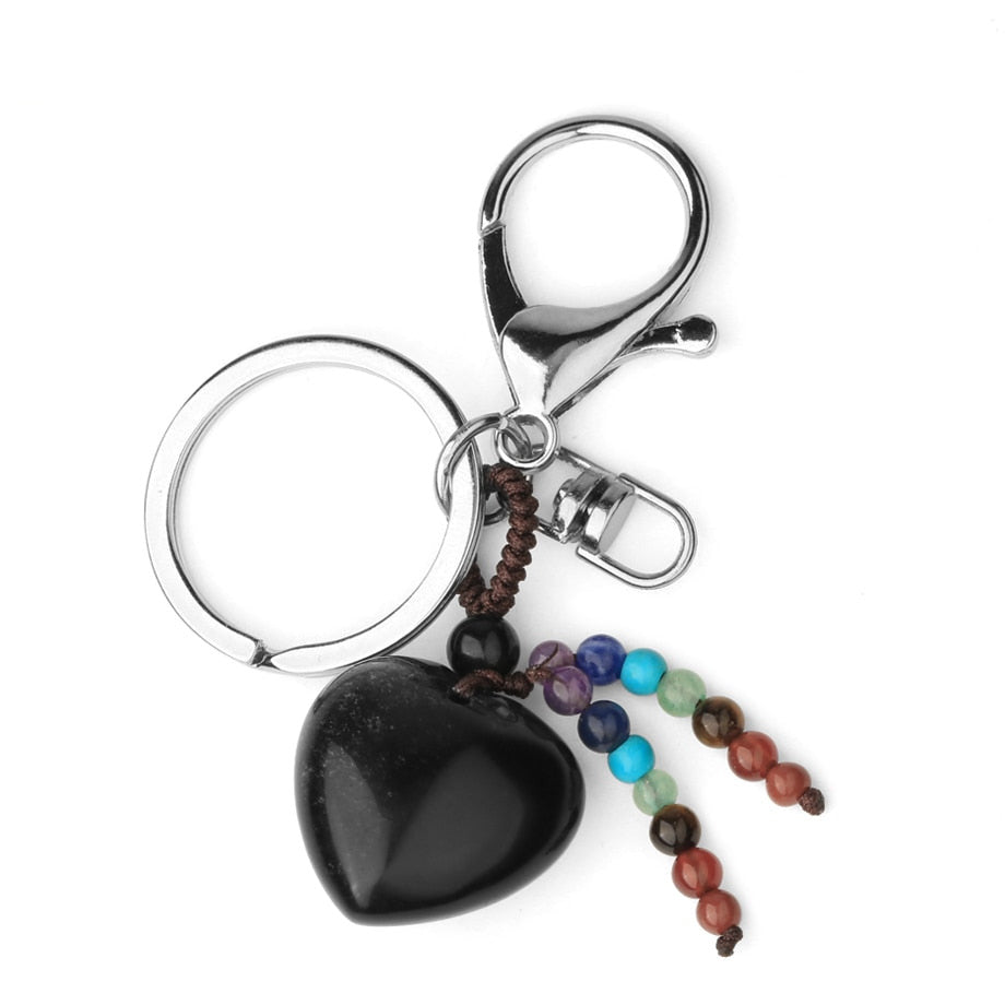  Pink Quartz Tiger Eye Keyring