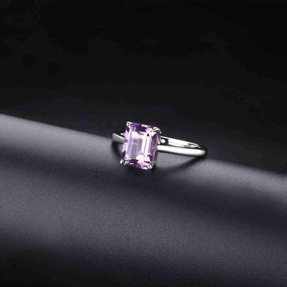 Natural African Amethyst Silver Women's Ring