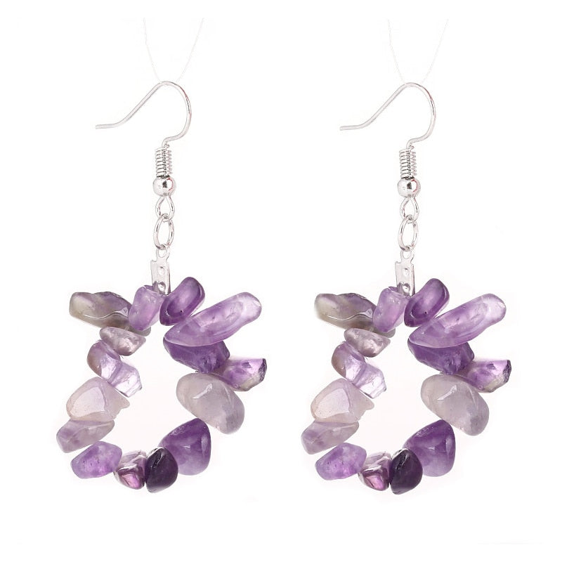 Beads Crystal Stone Pendants Earrings