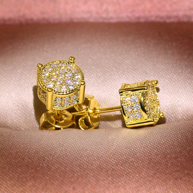 Luxury Full Crystal Round Earrings
