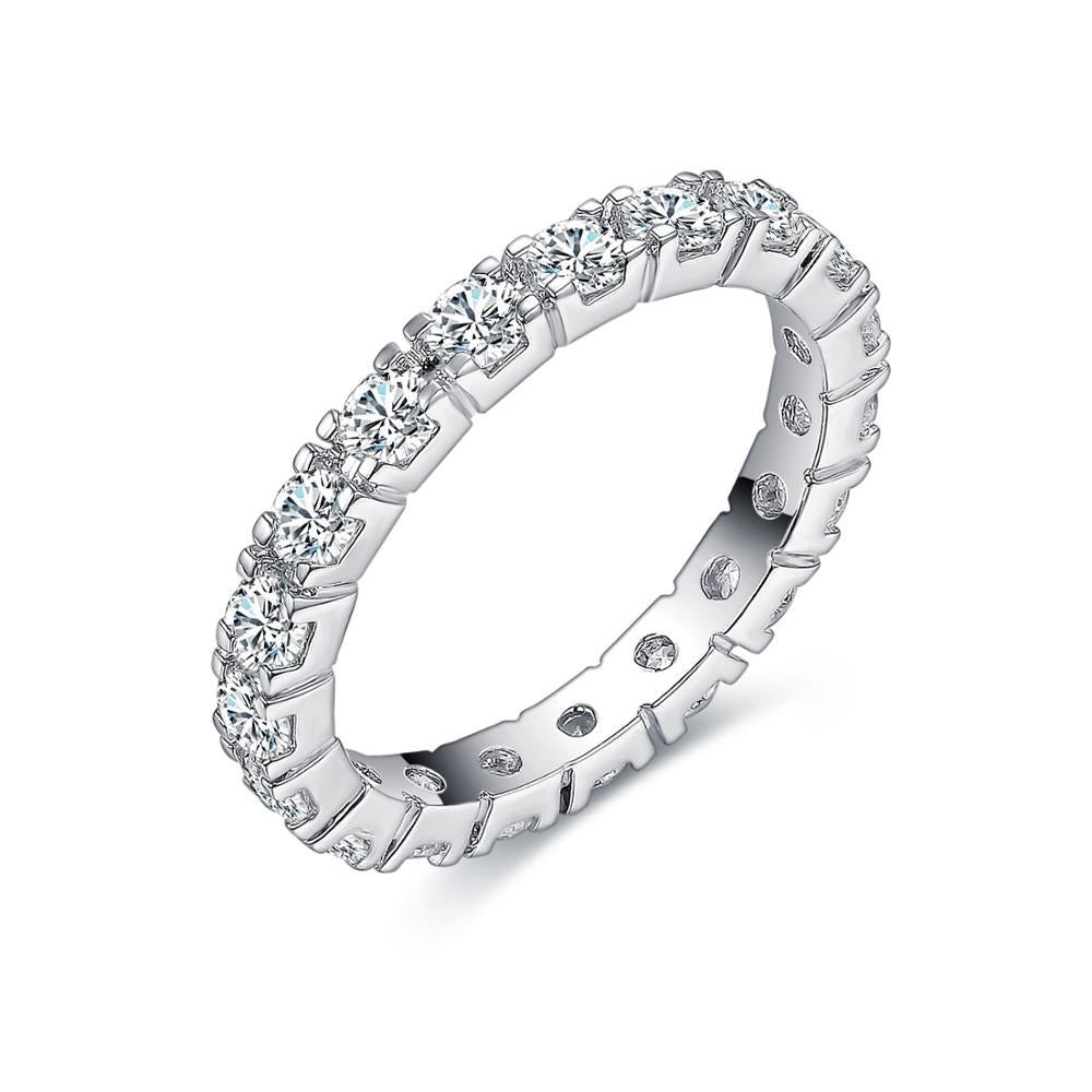 Wedding Bands Eternity Rings with Zirconia for Women