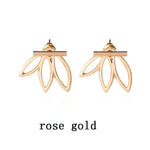 Luxury Gold Color Colorful Crystal Bow Stud Earrings