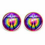 7 Chakra Reiki Photo Stud Earring