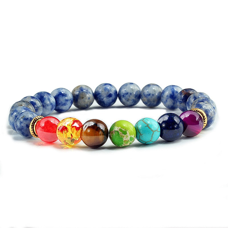 Beads Reiki Buddha Prayer Natural Stone Yoga Bracelet For Women