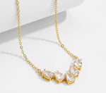 Water Drop Zirconia Crystal Pendant Necklaces