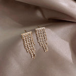 Crystal Bow Drop Earrings
