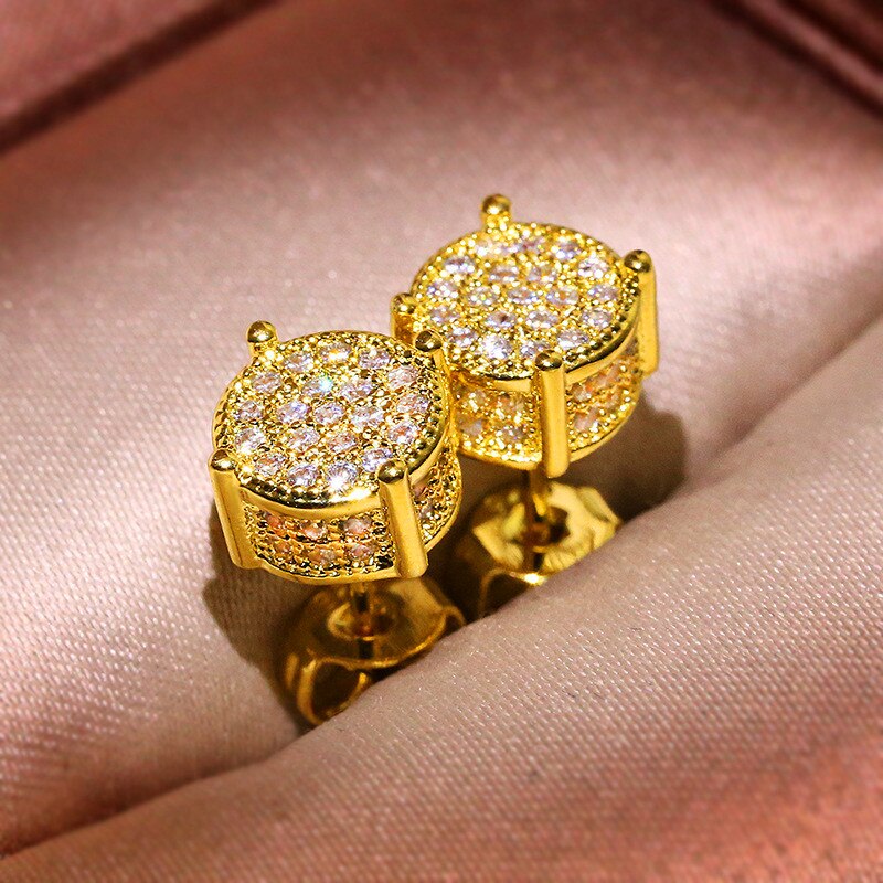 Luxury Full Crystal Round Earrings