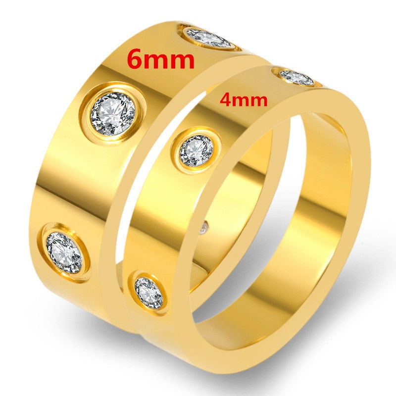 Trendy Rose Gold Color Love Ring