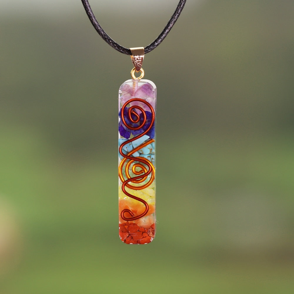7 Chakra Energy Rainbow Crystal Pendant