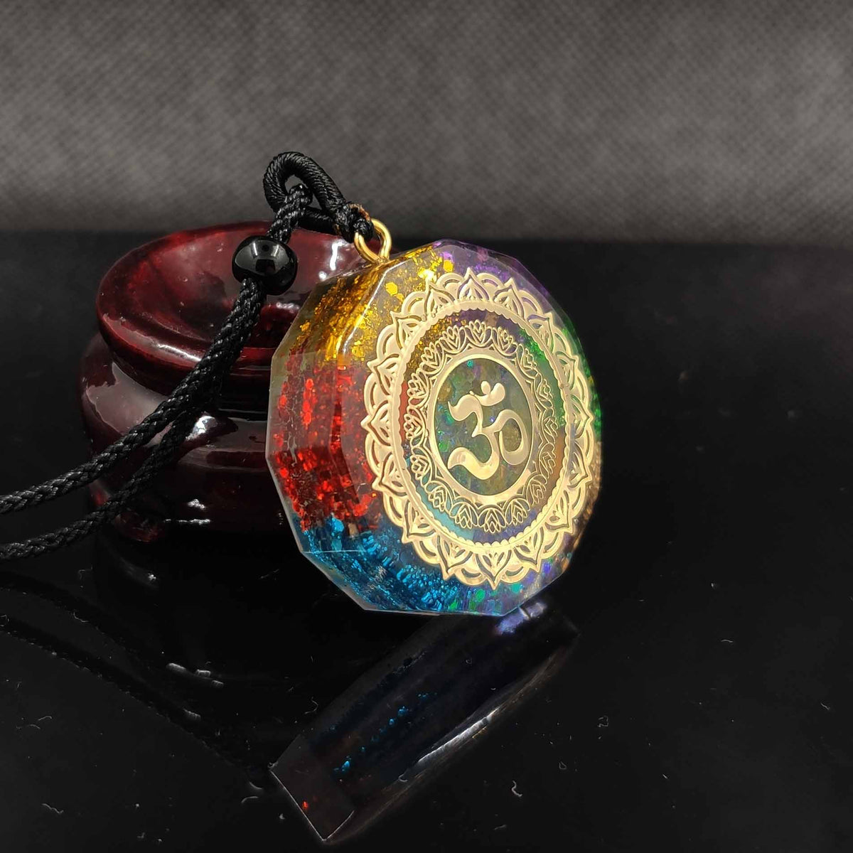 Orgonite Pendant Om Symbol Necklace