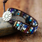 Single Leather Wrap Women Bracelet