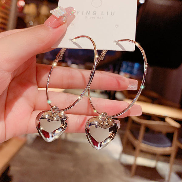 Simple Heart Stud Earrings