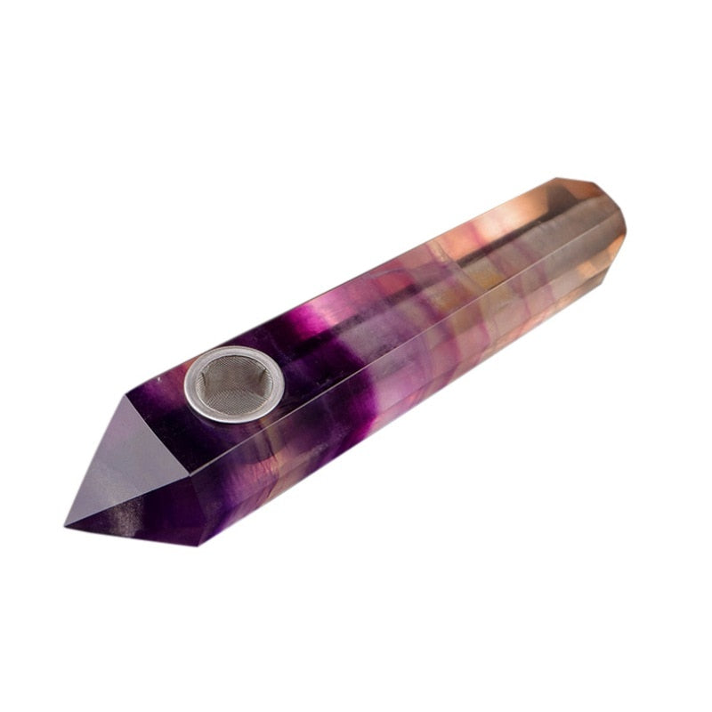 1pcs Natural Stone Quartz Crystal Labradorite Stone Smoking Pipe