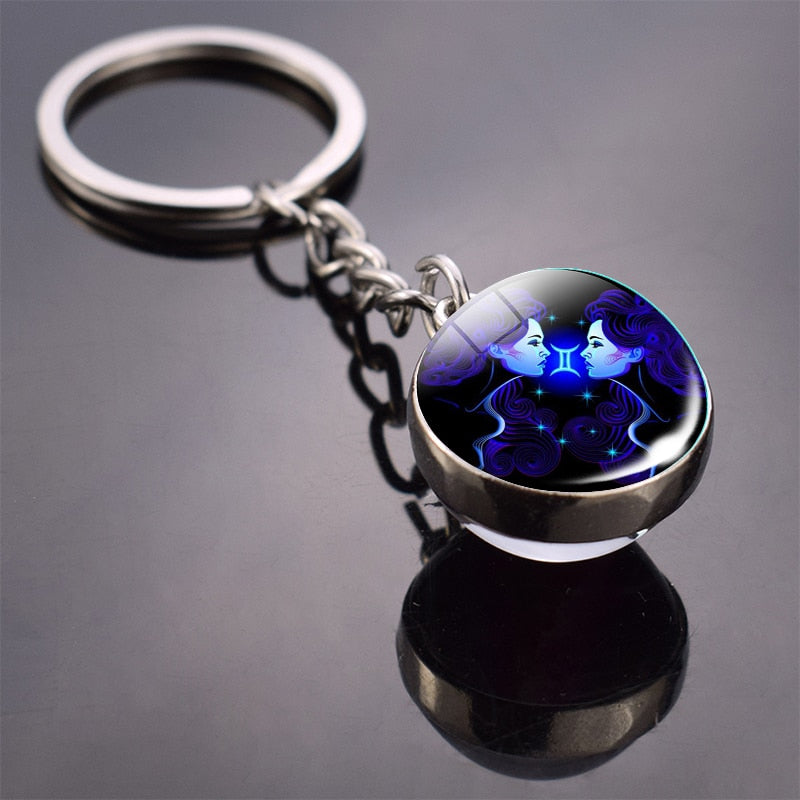Glass Ball Keychain