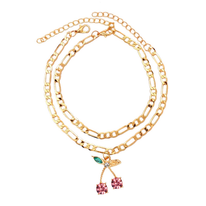 Crystal Cherry Anklet